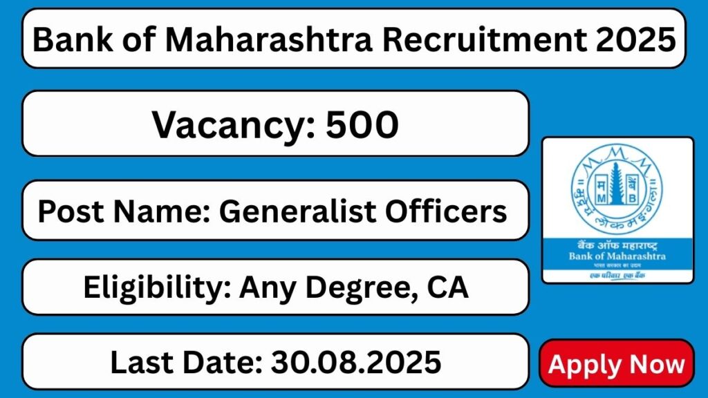 BoM Recruitment 2025: Apply Online for 500 Generalist Officer Posts, Check Salary & Eligibility Details 2 BoM Recruitment 2025 1