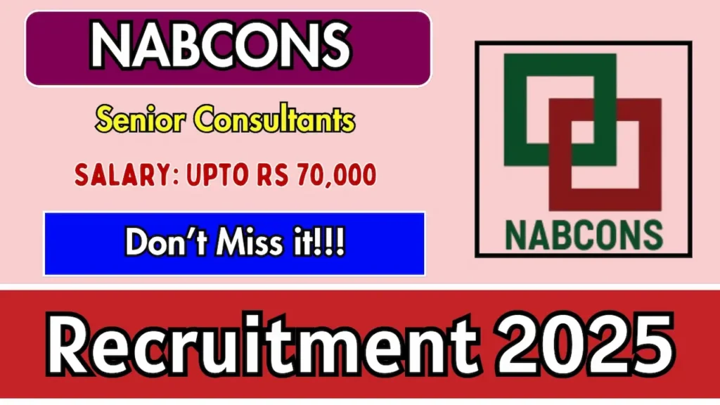 NABCOS Technical Supervisor Recruitment 2025: Apply Online for 63 Vacancies, Salary Up to ₹1.15 Lakh 2 NABCOS Technical Supervisor Recruitment 2025